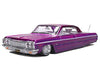 1964 Chevrolet Impala SS Lowrider Candy Purple with Graphics and White Interior "Lowriders" "Maisto Design" Series 1/26 Diecast Model Car