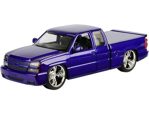 2006 Chevrolet Silverado Custom Pickup Truck Blue Metallic "Die-Cast Collection" Series 1/25 Diecast Model Car