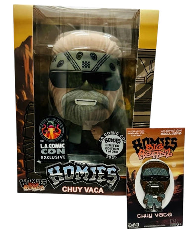 LTD Edition HOMIES Big Headz- Chuy Vaca Figurine W/Enamel Pin