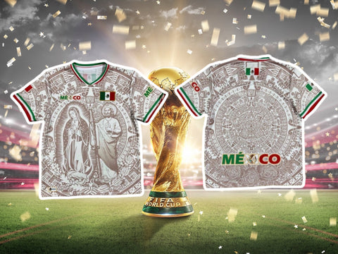 México Guadalupe & San Judas Soccer Jersey- Beige Edition