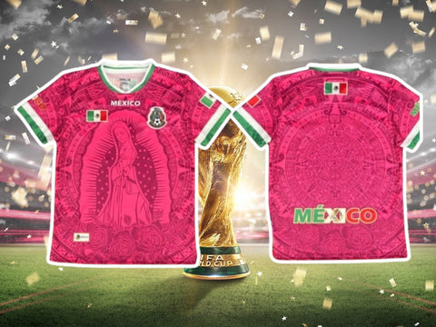 México Virgen de Guadalupe Soccer Jersey – Pink Edition