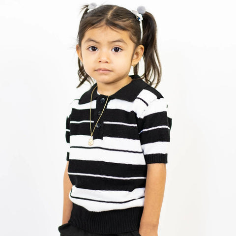 FB COUNTY KIDS CHARLIE BROWN SHIRT-BLACK/WHITE