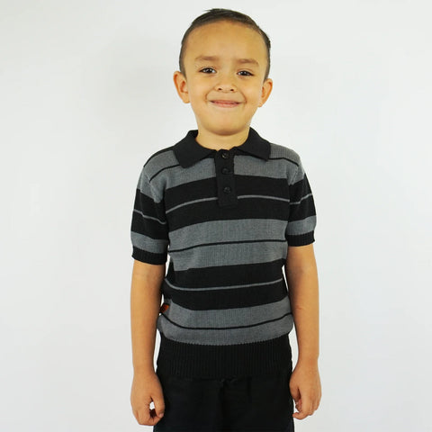 FB COUNTY KIDS CHARLIE BROWN SHIRT-BLACK/GREY