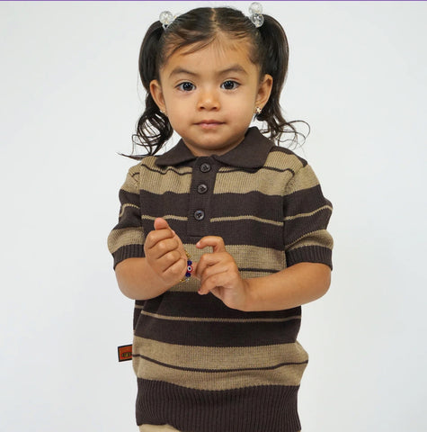 FB COUNTY KID CHARLIE BROWN SHIRT BROWN/TAN