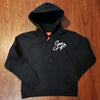 "SELENA" GOLD METALLIC LETTERS/ BLACK WOMEN'S ZIP-UP HOODIE